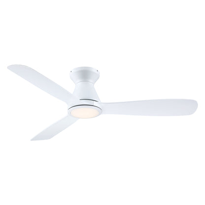 Royal Gust Modern 52" White Flush Mount Warm White LED Ceiling Fan