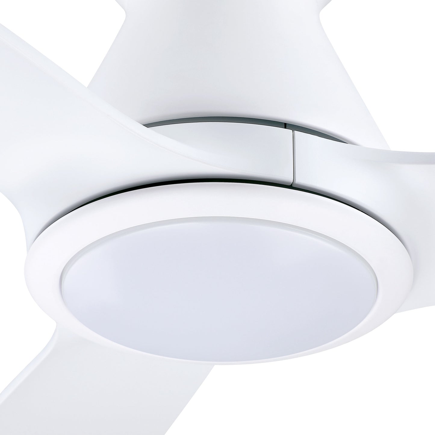 Royal Gust Modern 52" White Flush Mount Warm White LED Ceiling Fan