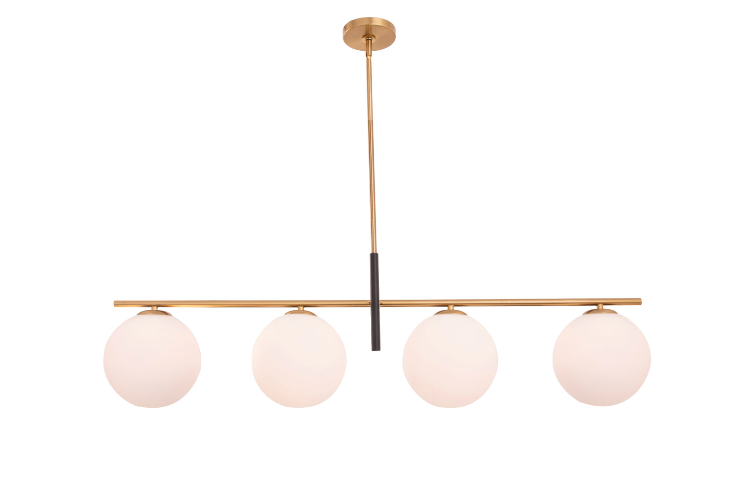 Spark Modern Gold Linear 4 Light Chandelier