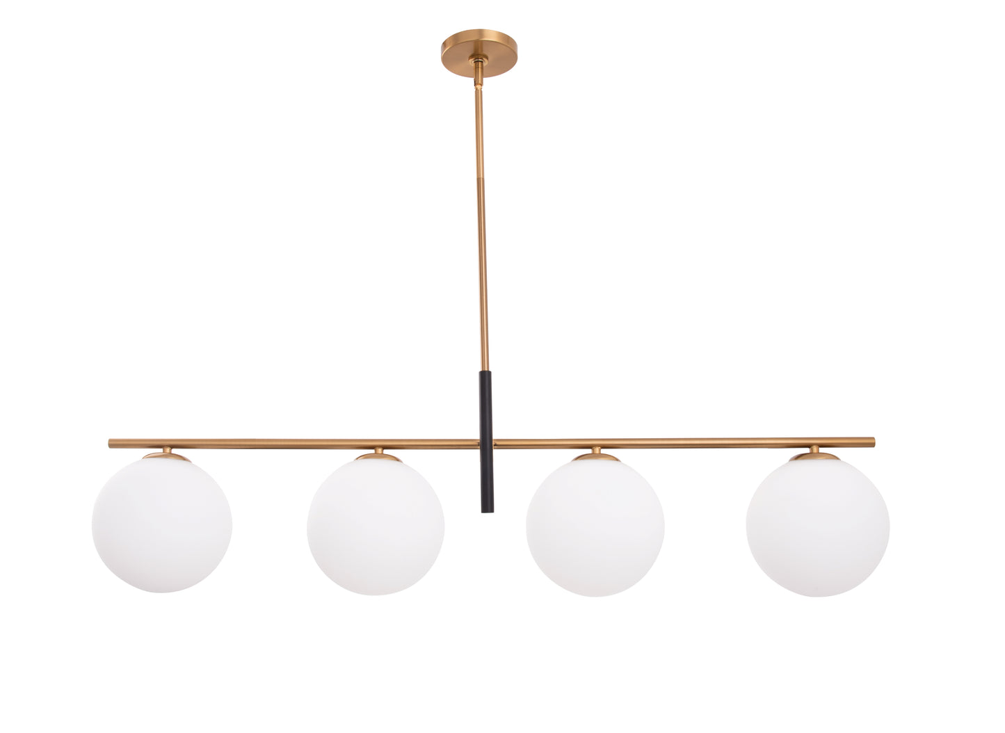 Spark Modern Gold Linear 4 Light Chandelier