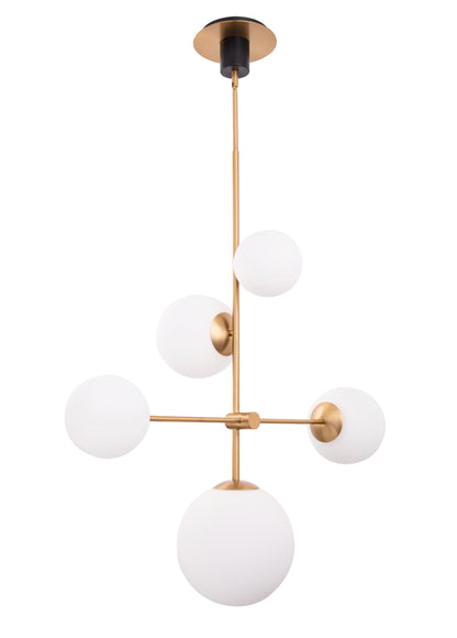 Spark Modern Gold 5 Light Chandelier