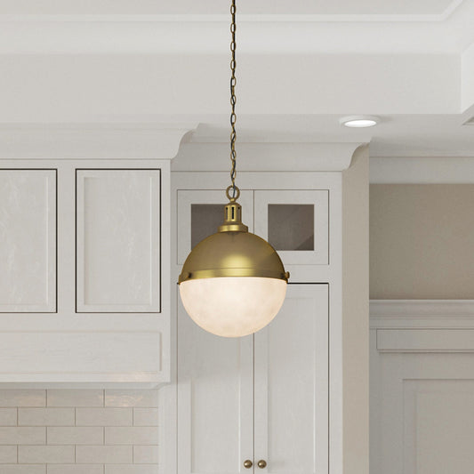 Aaron 12" 2-Light Gold Dimmable Pendant Light