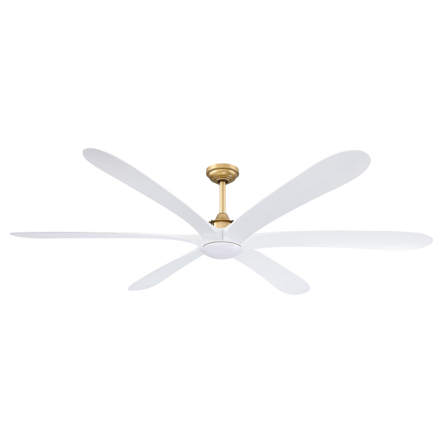 VelvetFan Modern 72" Gold LED Downrod Mount Ceiling Fan