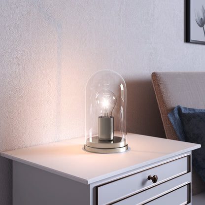 Atlas Modern Nickel 1-light Metal & Glass Table Lamp