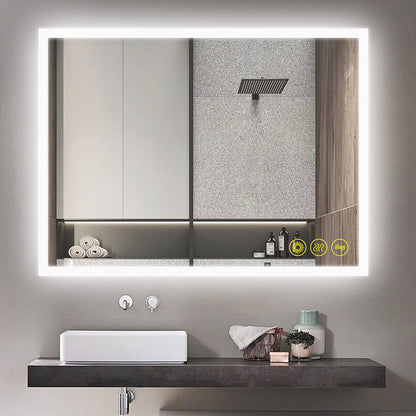 SmartGlow 36x48" Rectangular Dimmable LED Frameless Anti-Fog Bathroom Vanity Mirror