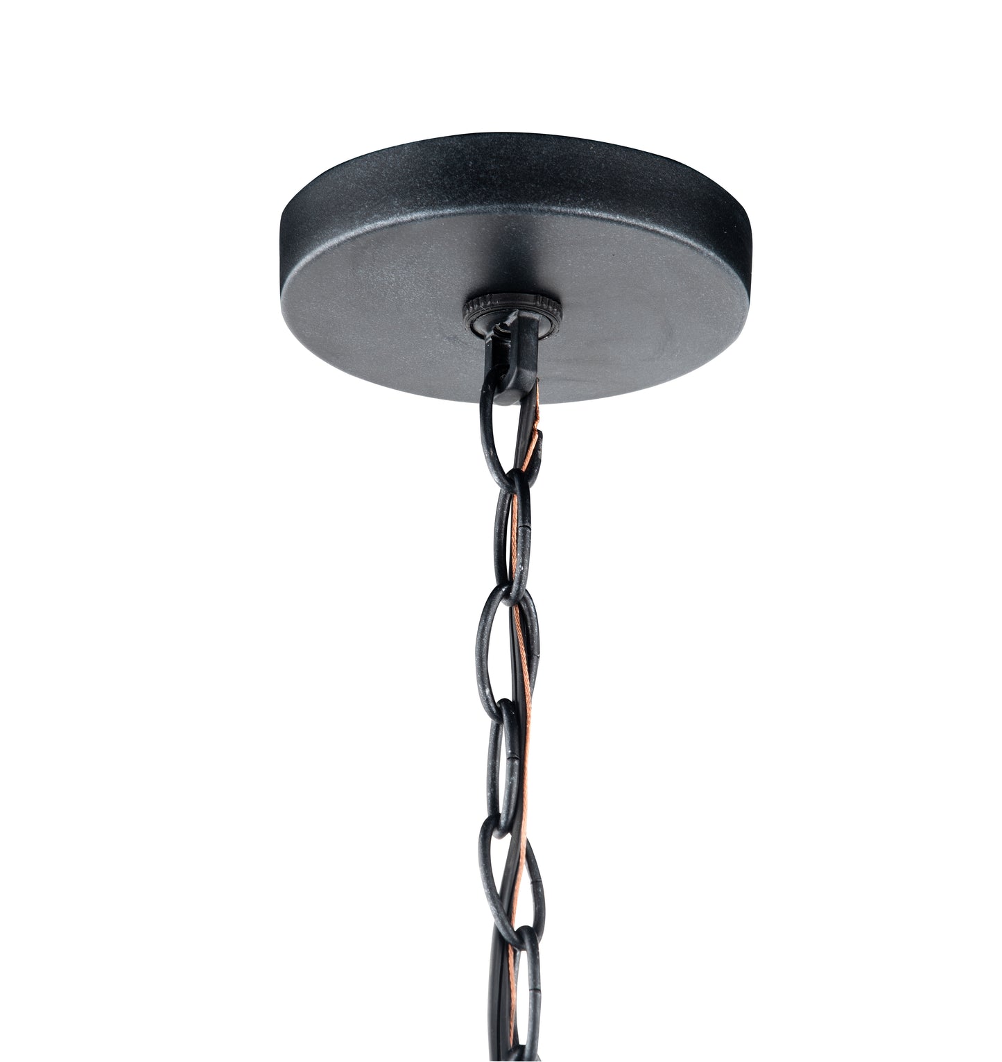 Zenith 4-Light Black & Wood Pendant Light