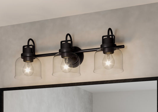 Brighton 3-Light Dark Bronze Dimmable Bathroom Vanity Light