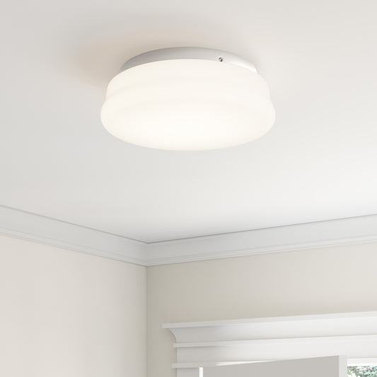 Finn 1-Light Nickel LED Flush Mount Ceiling Light