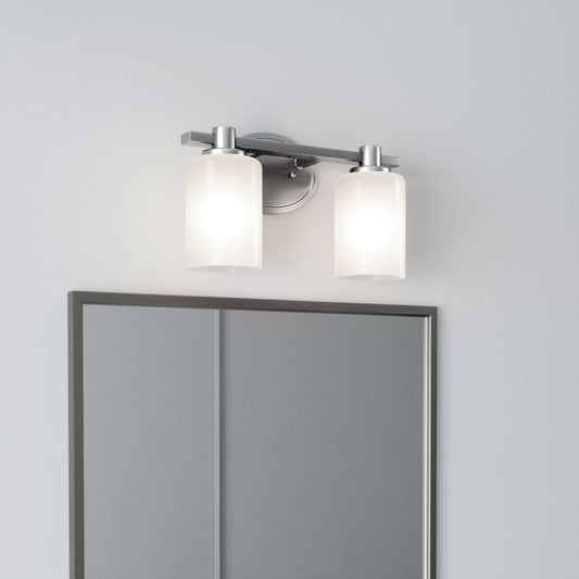 Lito 2-Light Nickel Dimmable Bathroom Vanity Light