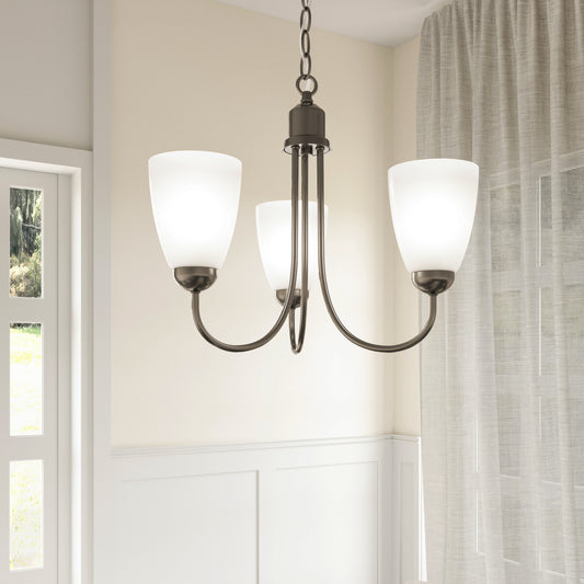 Nell 3-Light Shaded Classic/ Traditional Ceiling Chandeiler