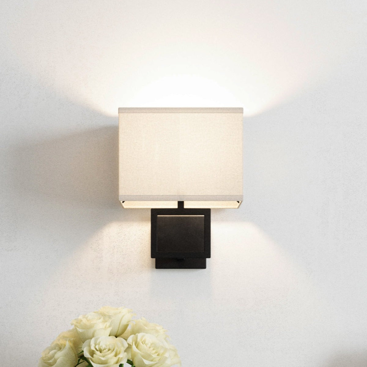 Pressley Matte Black 1-Light Dimmable Wall Sconce