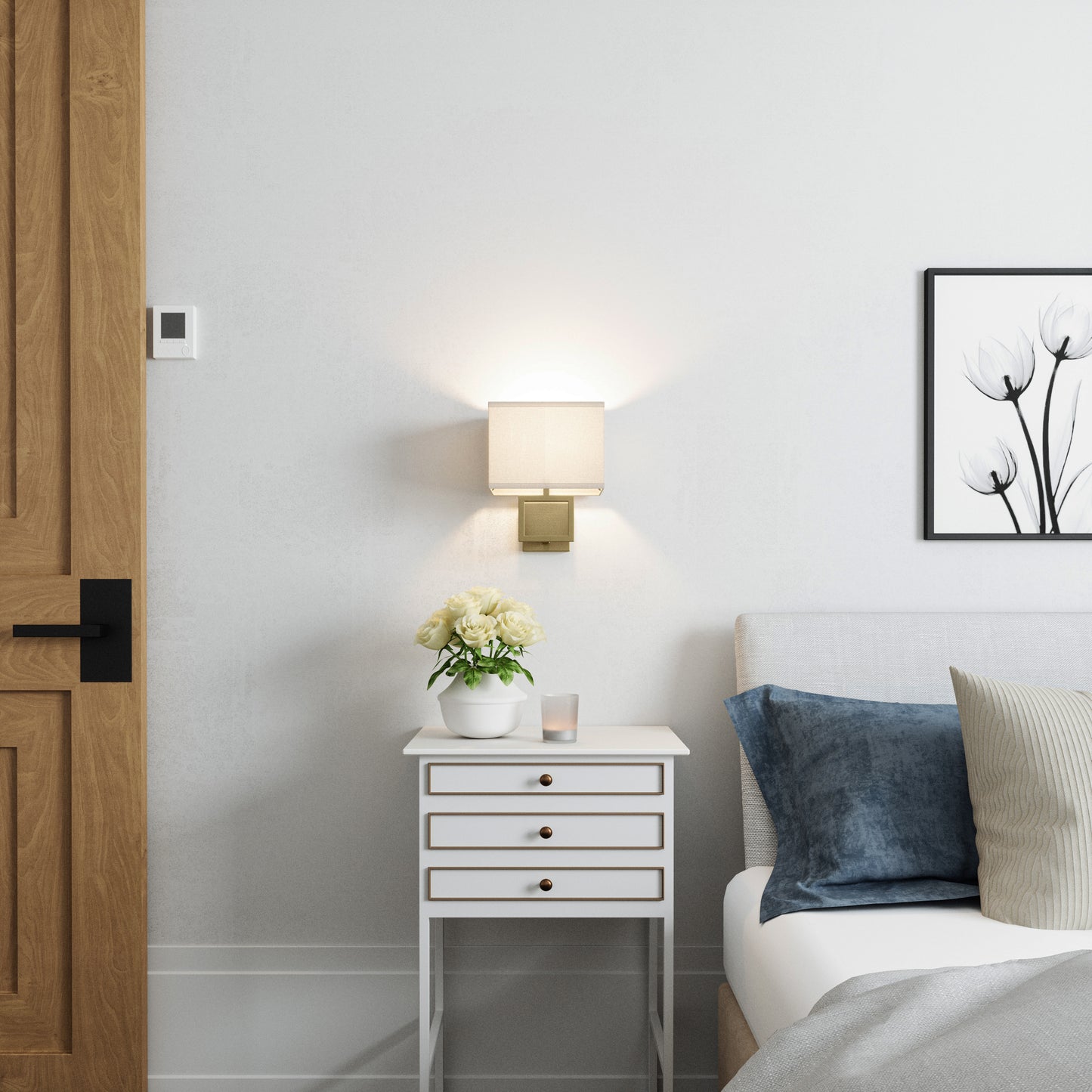 Pressley 1-Light Gold Dimmable Wall Sconce