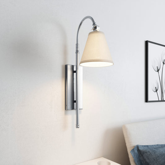 Danica 1-Light Silver Dimmable Wall Sconce