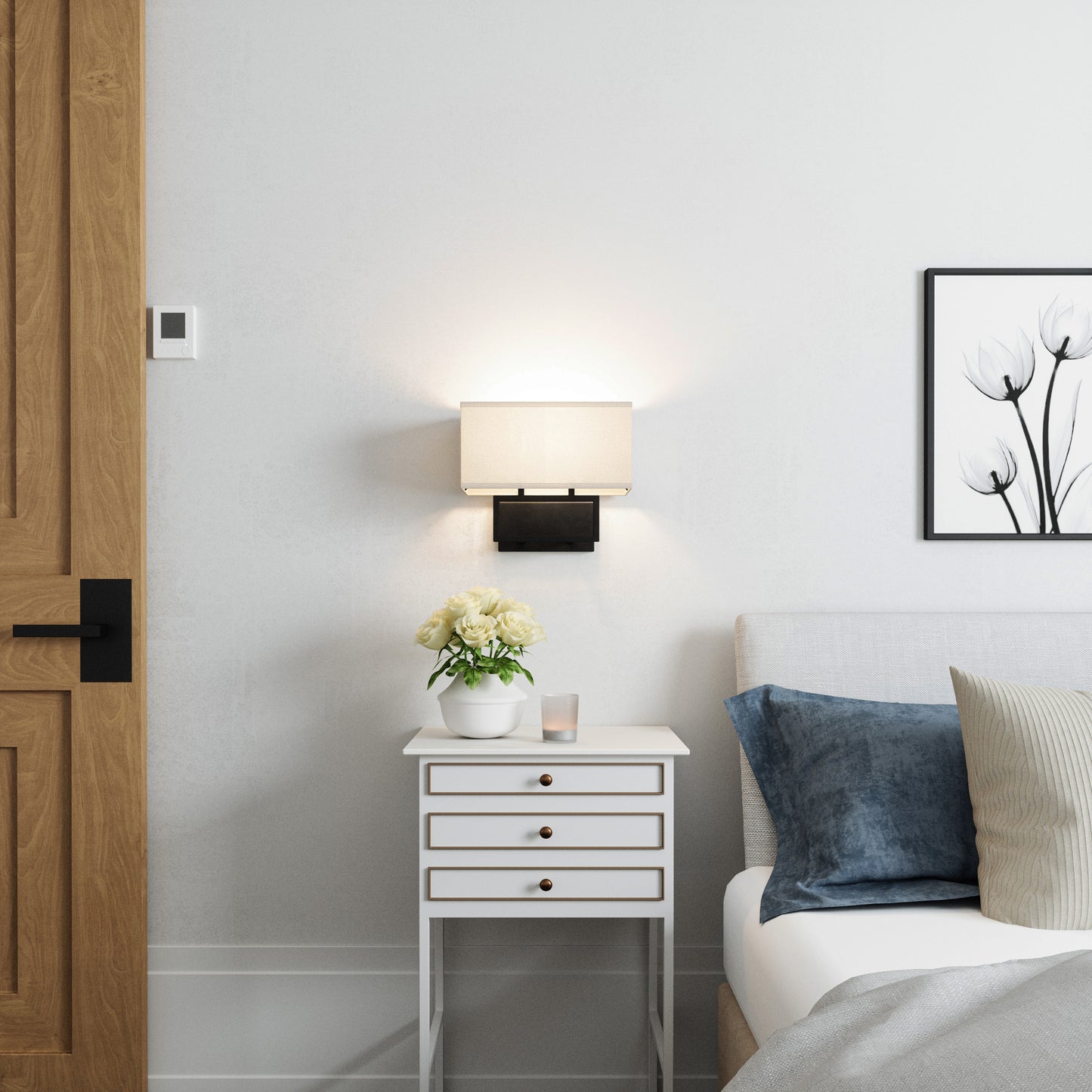 Pressley 2-Light Matte Black Dimmable Wall Sconce