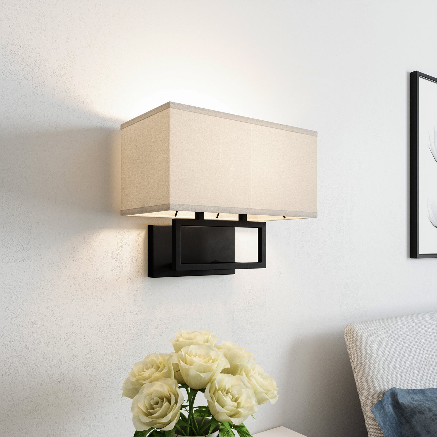 Pressley 2-Light Matte Black Dimmable Wall Sconce