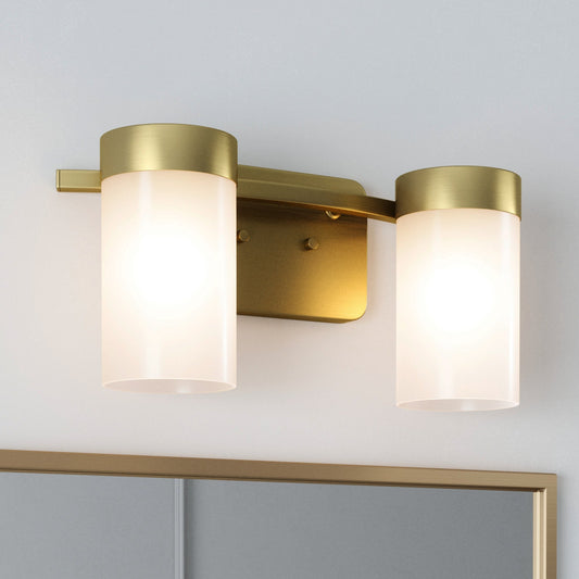 Revis 2-Light Gold Dimmable Bathroom Vanity Light