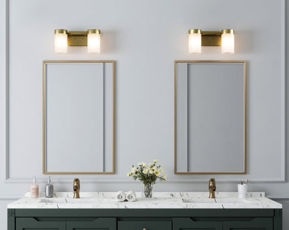 Revis 2-Light Gold Dimmable Bathroom Vanity Light