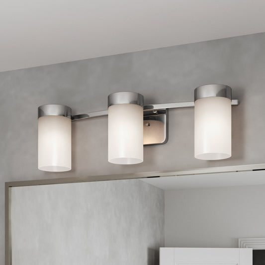 Revis 3-Light Silver Dimmable Bathroom Vanity Light