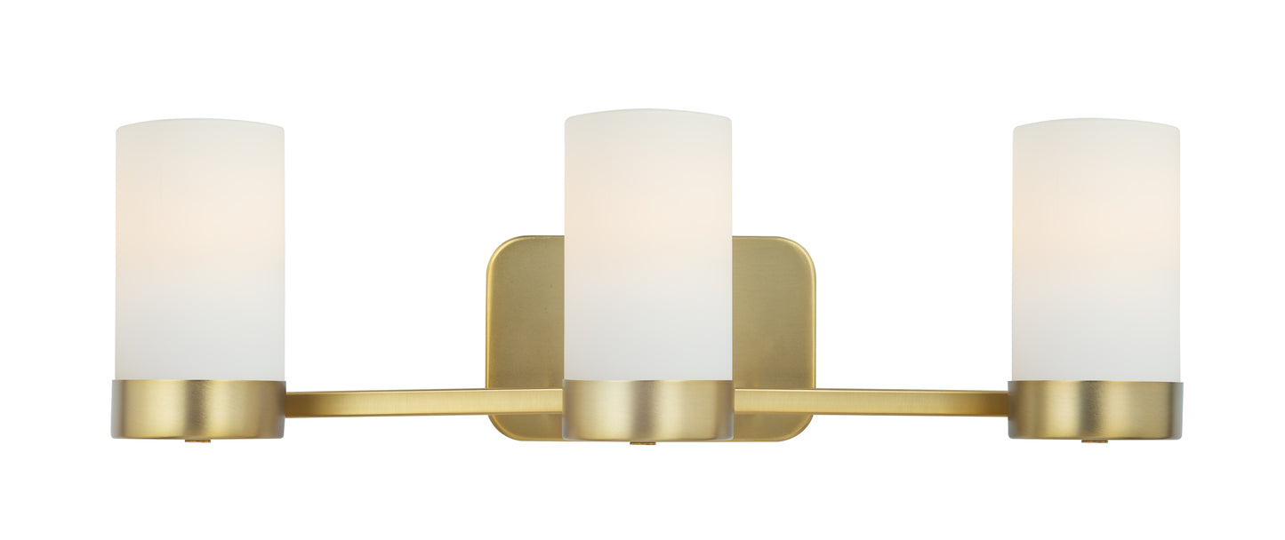 Revis 3-Light Gold Dimmable Bathroom Vanity Light