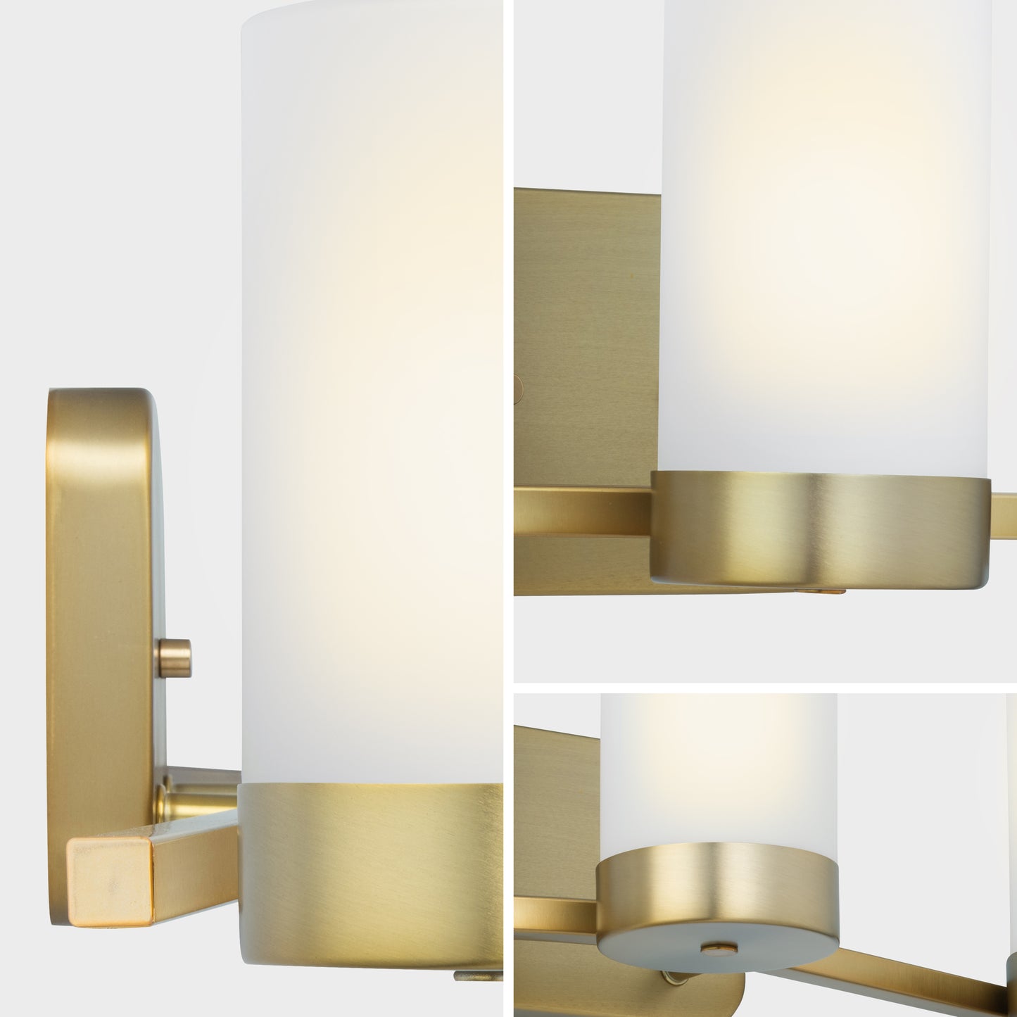 Revis 3-Light Gold Dimmable Bathroom Vanity Light