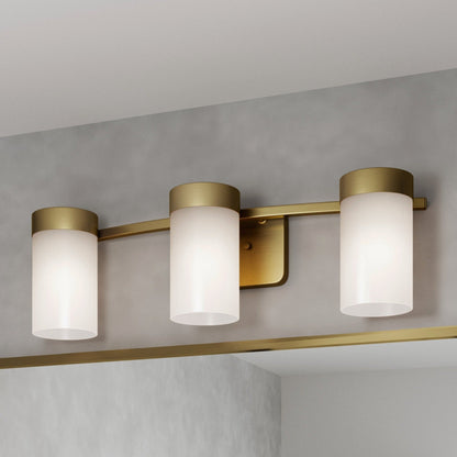 Revis 3-Light Gold Dimmable Bathroom Vanity Light