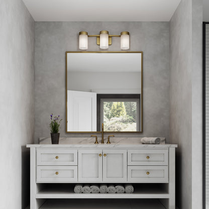 Revis 3-Light Gold Dimmable Bathroom Vanity Light